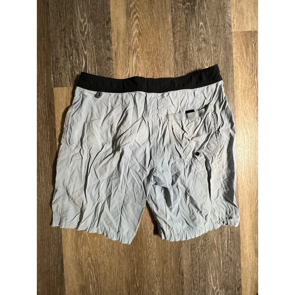 J Crew Swim‎ Trunks Shorts Men's Size 30 Blue Black Waist Board Shorts